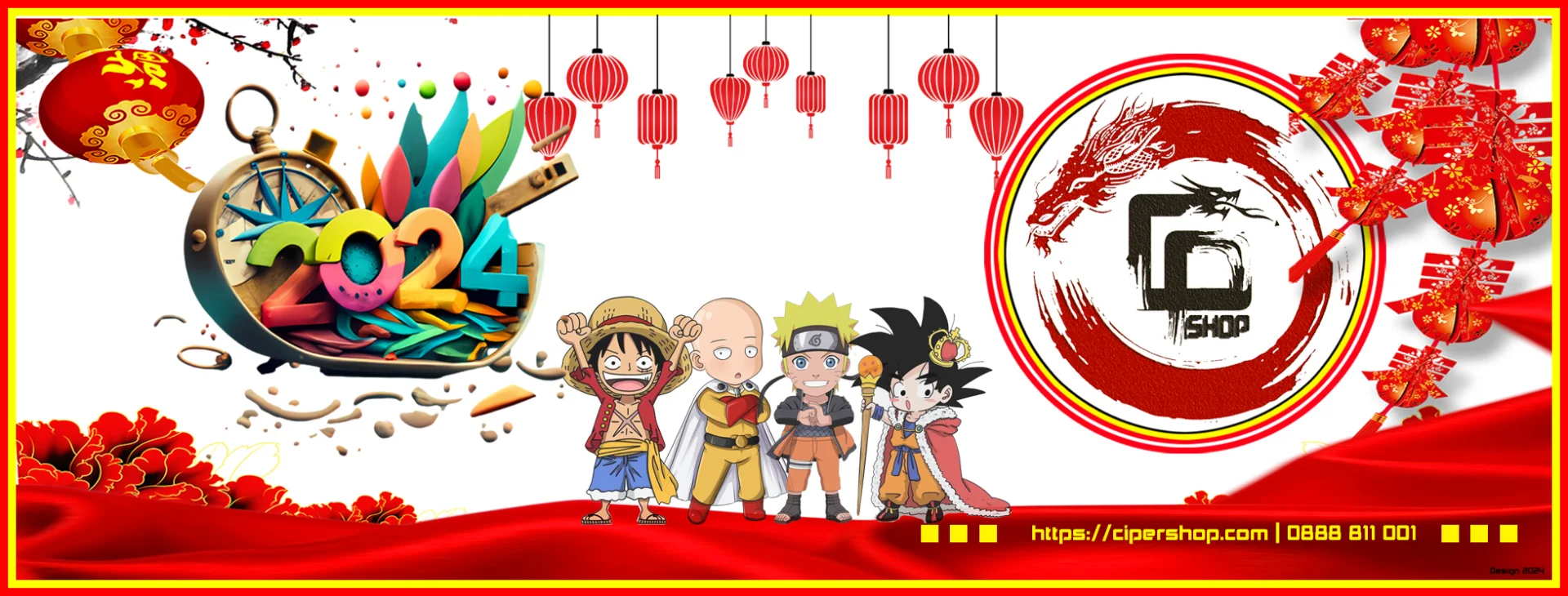 Banner happy new year 2024