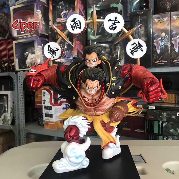 Mô hình Luffy Gear 4 Kabuki - Mô hình One Piece › Sản phẩm: Sự kết hợp giữa Luffy và Kabuki đã được tái hiện trên chiếc mô hình này cực kỳ độc đáo và nổi bật! Với màu sắc rực rỡ, khuôn mặt và vũ khí được tái hiện giống như trong bộ truyện, chiếc mô hình này chắc chắn sẽ làm hài lòng các fan One Piece.