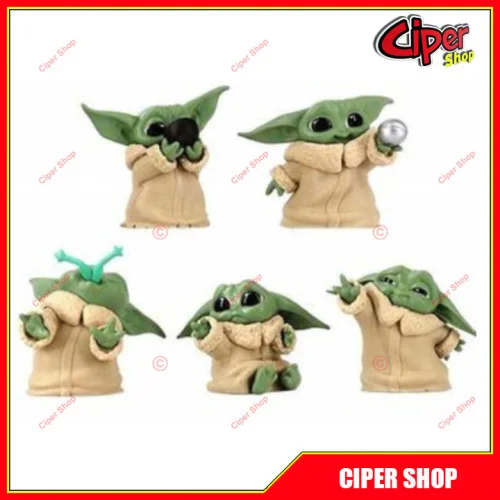 Bộ 5 mô hình Yoda Chibi trong Star Wars - Figure Action Yoda
