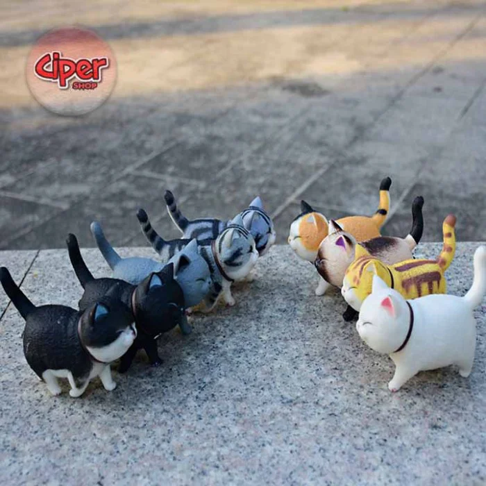 Bộ 9 mô hình Mèo Munchkin 12cm