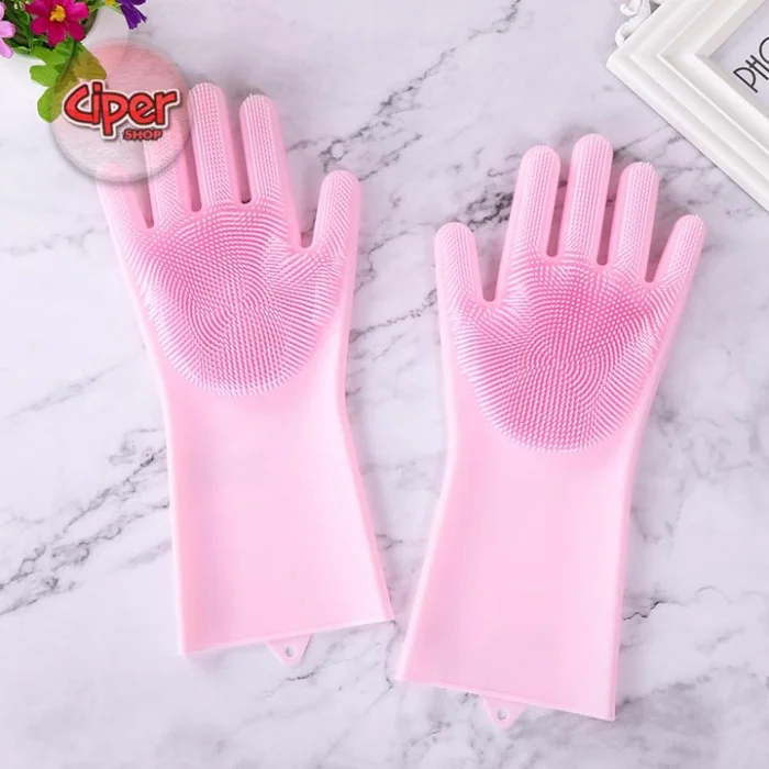 Cặp găng tay silicon rửa bát